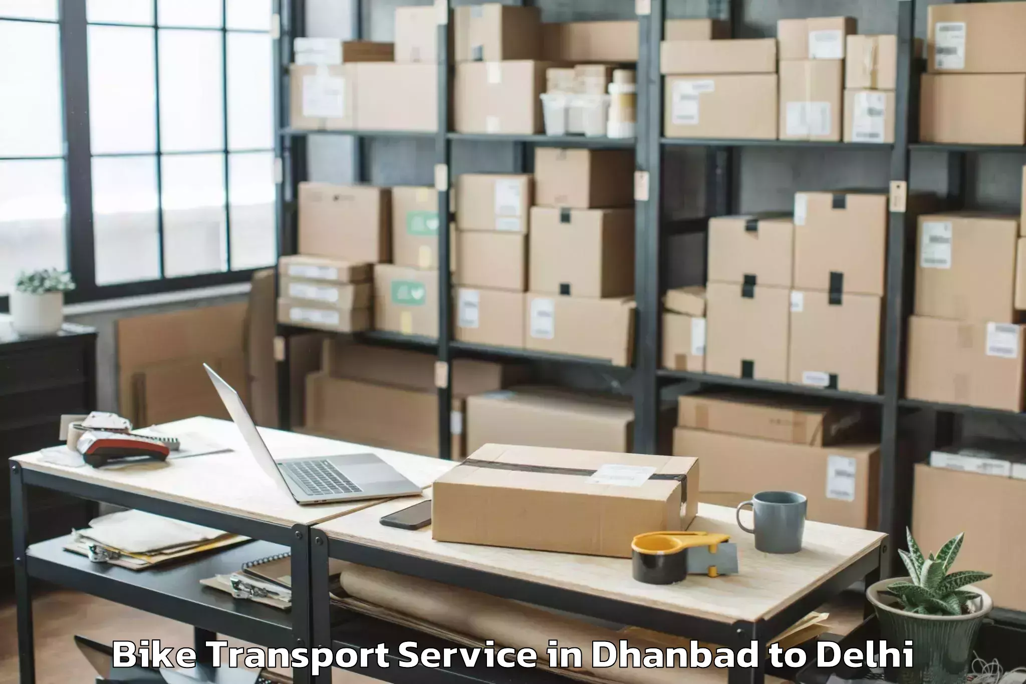 Reliable Dhanbad to Civil Lines Bike Transport